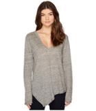 Heather - Uma Linen Asymmetrical Long Sleeve Top