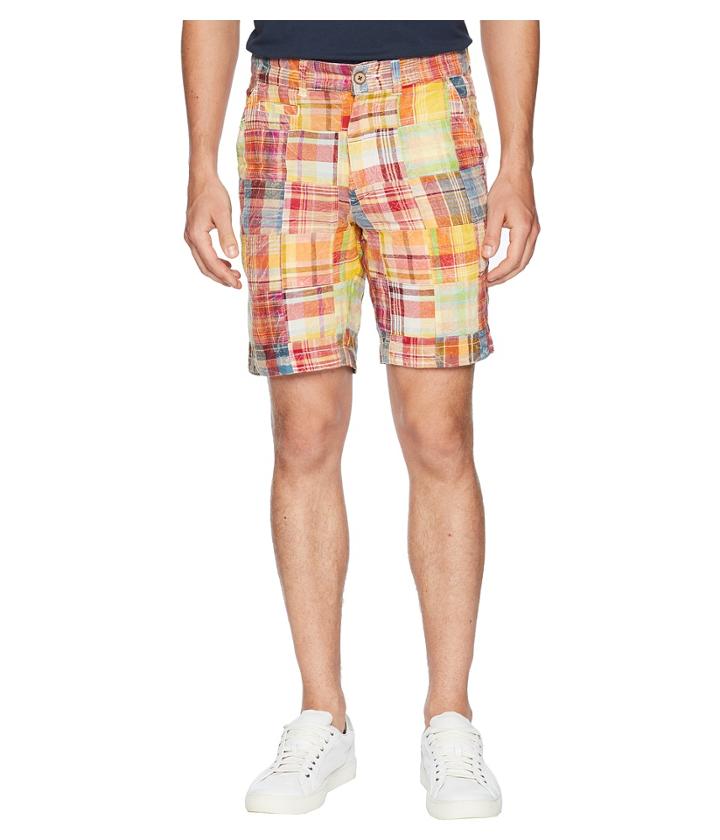 Vintage 1946 - Acid Washed Patch Madras Shorts