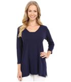 Lilla P - Fine Rib 3/4 Sleeve Swing Tunic