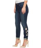 Nydj Petite - Petite Alina Rolled Cuff Ankle W/ Embroidery In Clean Bezel