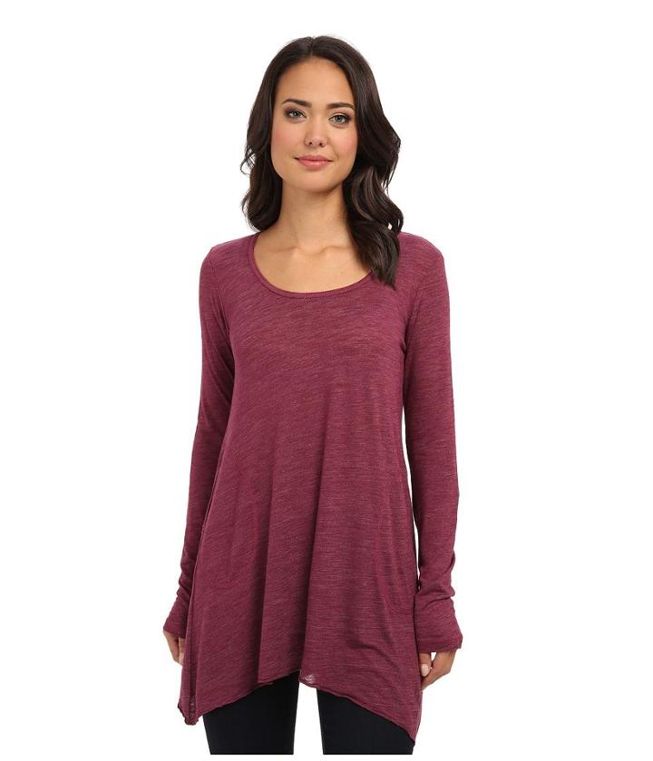 Allen Allen L/s Angled 2-pocket Scoop Tunic