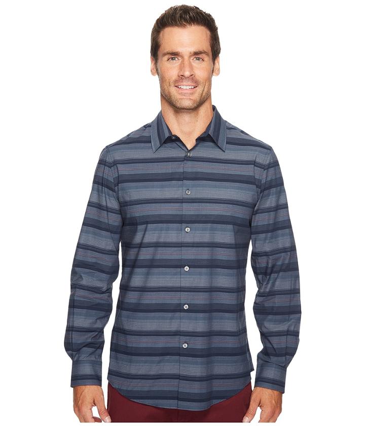 Perry Ellis - Wide Engineered Multi Stripe Shirt