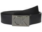 Calvin Klein - 38mm Belt W/ Ck Logo Plaque Buckle