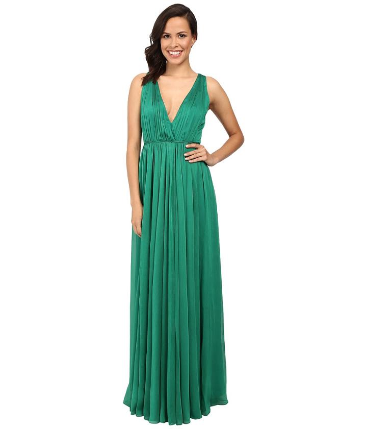 Halston Heritage - Chiffon V-neck Gown
