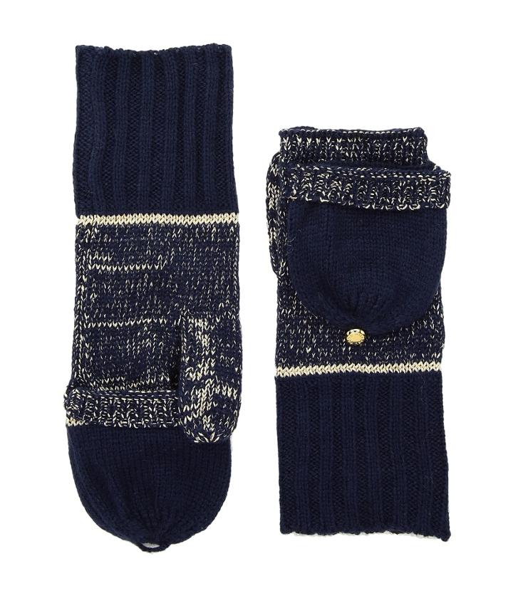 Michael Michael Kors - Marl Metallic Striped Convertible Mittens
