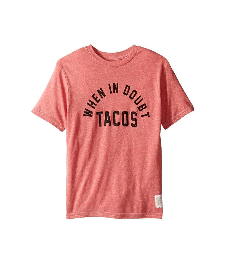 The Original Retro Brand Kids - When In Doubt Tacos Short Sleeve Tri-blend Tee