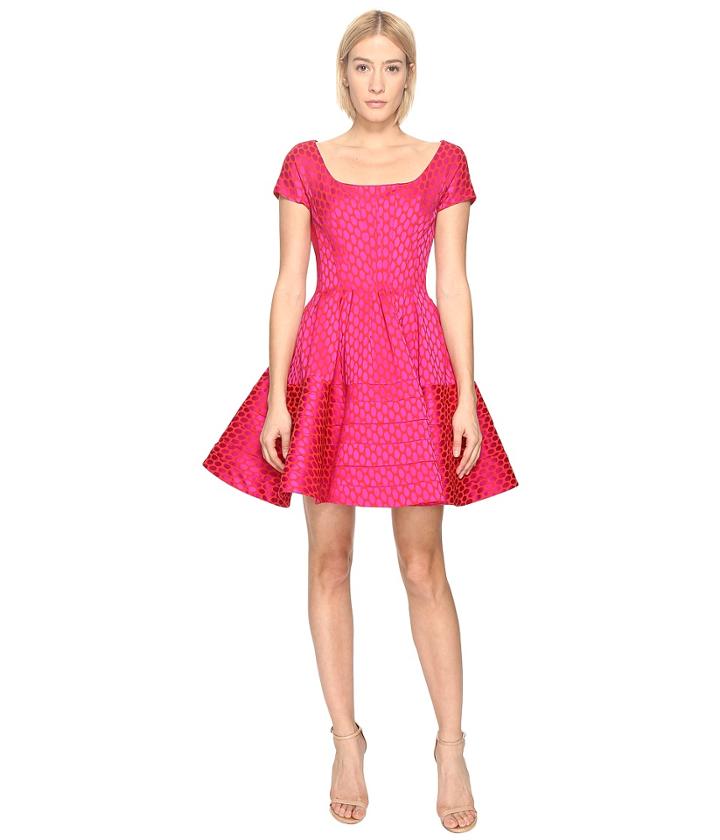 Zac Posen - Party Jacquard Cap Sleeve Dress