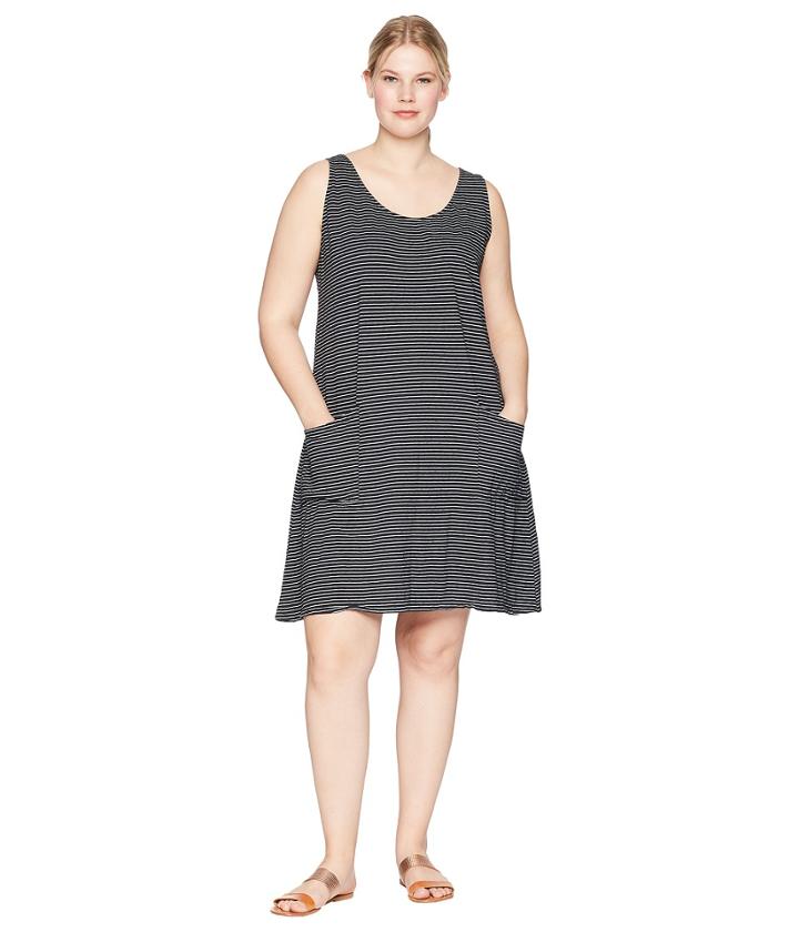 Extra Fresh By Fresh Produce - Plus Size Pinstripe Drape Dress