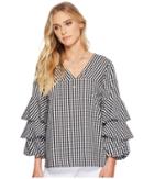 Kensie - Gingham Check Top Ks4k4674