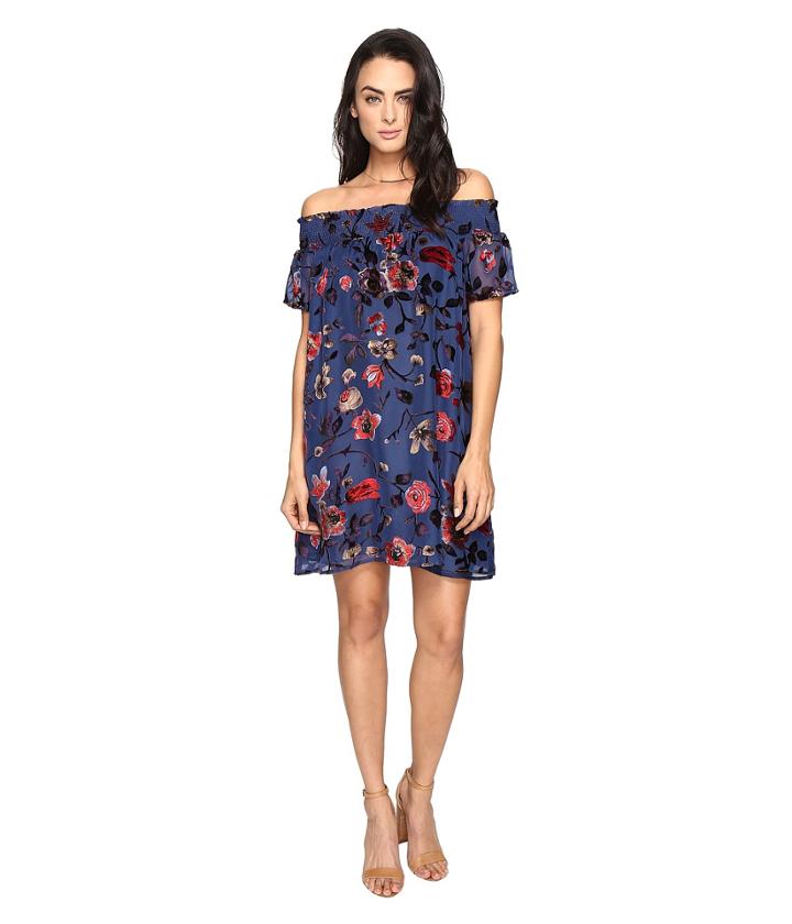 Brigitte Bailey - Keeva Off The Shoulder Dress With Velvet Detail
