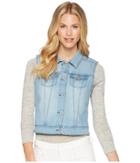Tribal - Soft Denim Vest With Embroidery Detail