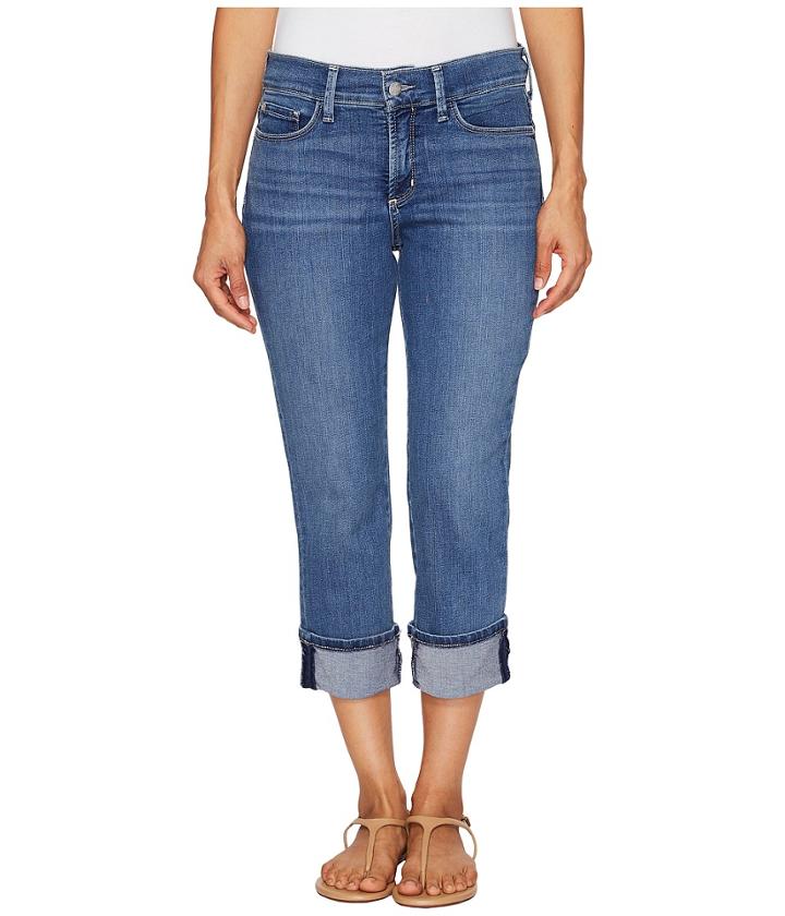 Nydj Petite - Petite Dayla Wide Cuffed Capri Jeans In Heyburn