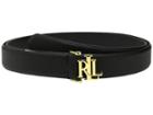 Lauren Ralph Lauren - 1 1/4 Carrington Rll Signature Monogram Dress Belt On Pebbled Grain Strap