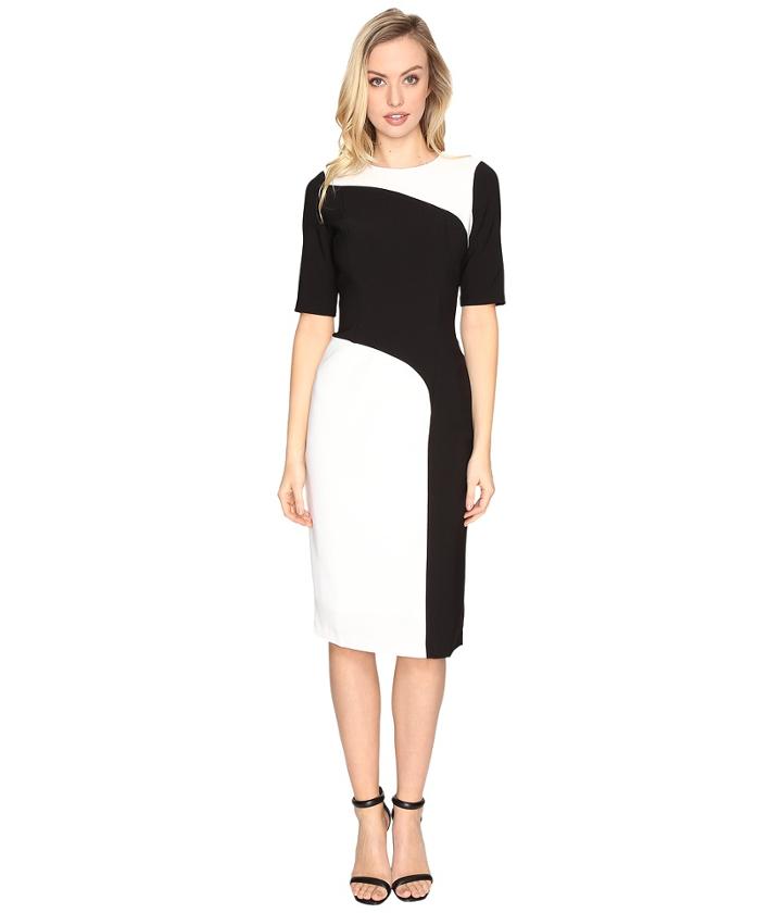 Maggy London - Crepe Color Block Sheath Dress