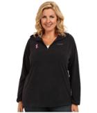 Columbia Plus Size Tested Tough In Pink Fleece Half Zip