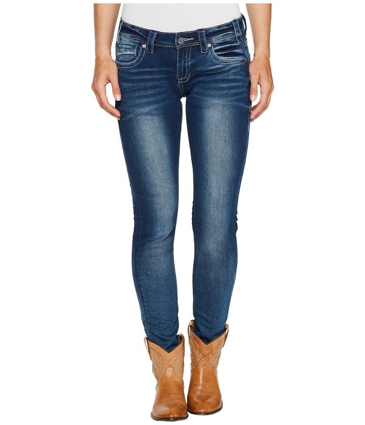 Rock And Roll Cowgirl - Low Rise Skinny In Dark Vintage W0s2326