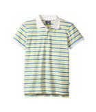 Toobydoo - Blue Yellow Stripe Short Sleeve Polo