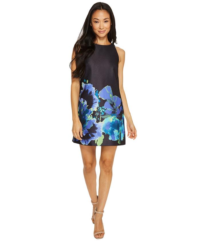 Tahari By Asl Petite - Petite Floral Print Trapeze Dress