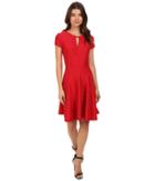Christin Michaels - Liza Textured Knit Keyhole Dress