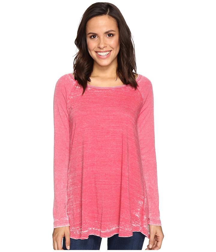 Allen Allen - Raglan Tunic With Ribbed Sleeves