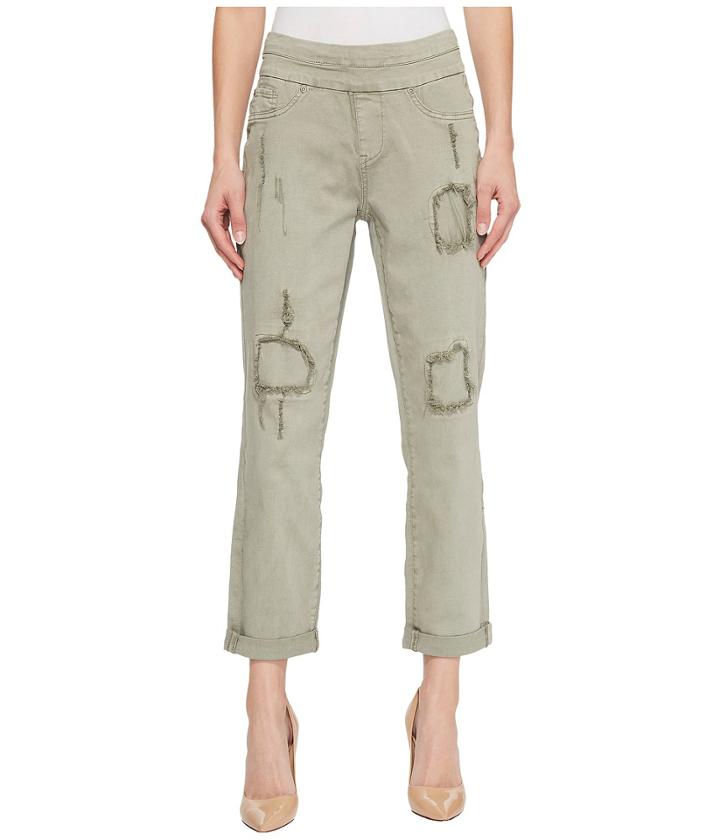Tribal - 25 Stretch Twill Pull-on Boyfriend Pants In Aloe