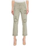 Tribal - 25 Stretch Twill Pull-on Boyfriend Pants In Aloe