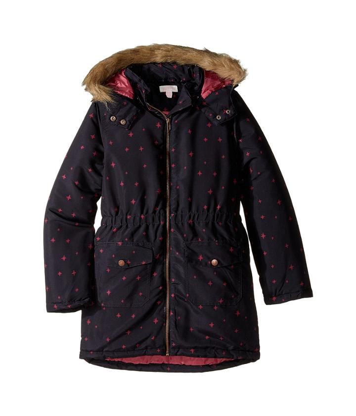 Pumpkin Patch Kids - Fur Trim Hooded Padded Coat