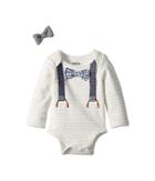 Mud Pie - Long Sleeve Crawler With Interchangeable Bow Ties