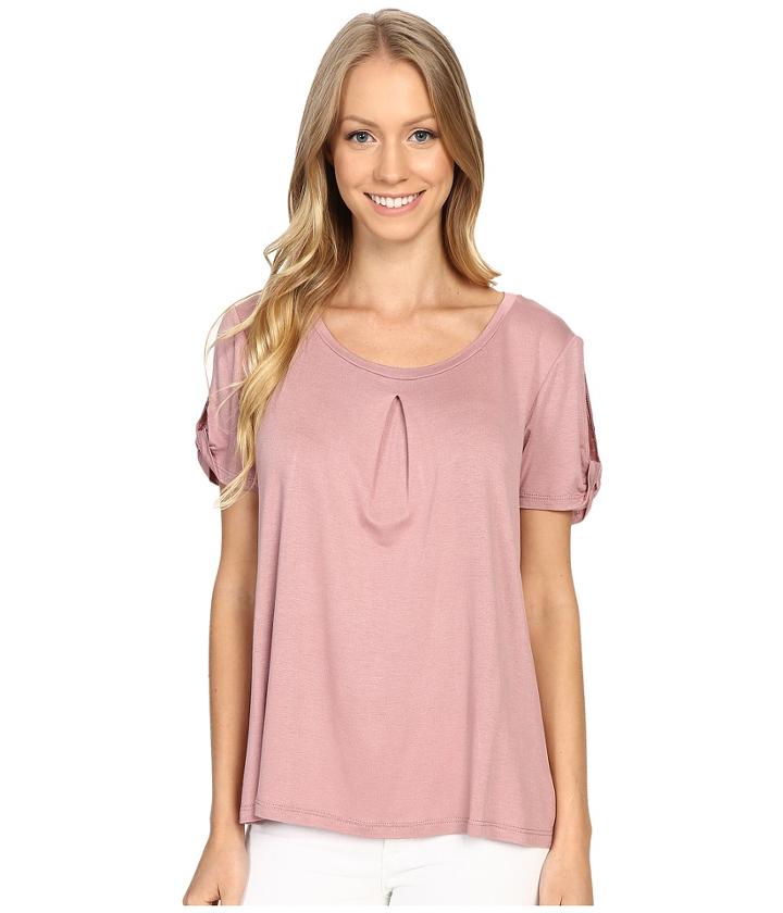 B Collection By Bobeau - Calvin Slit Sleeve T-shirt