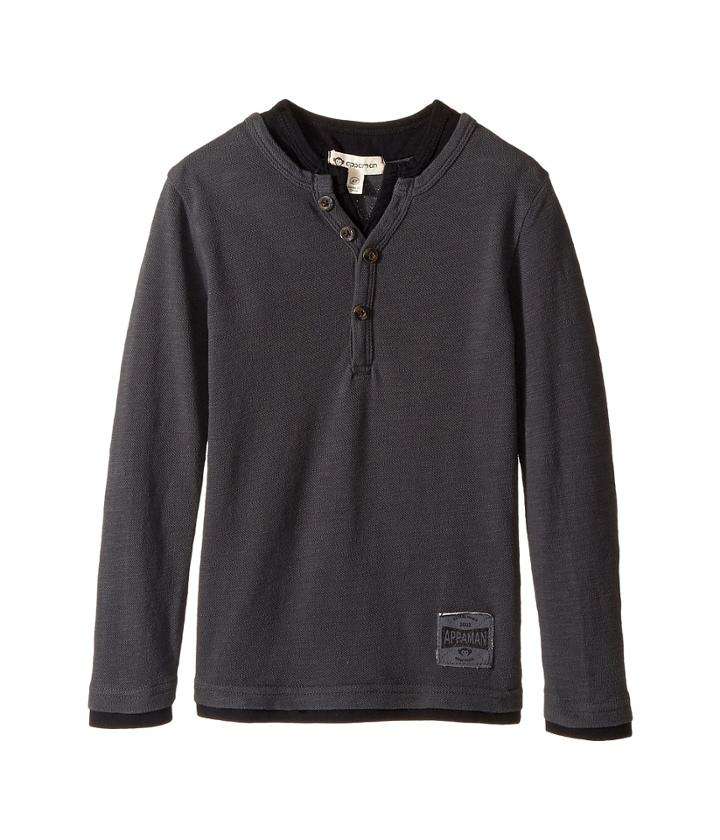 Appaman Kids - Camden Twofer Henley Long Sleeve Shirt