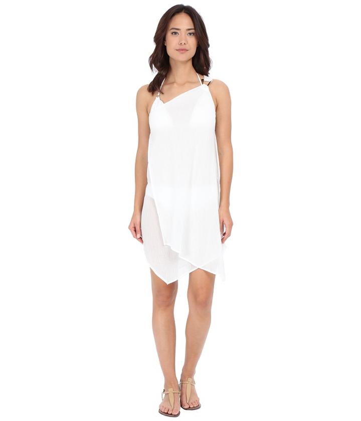 Michael Michael Kors - Solids One Shoulder Draped Cover-up Dress