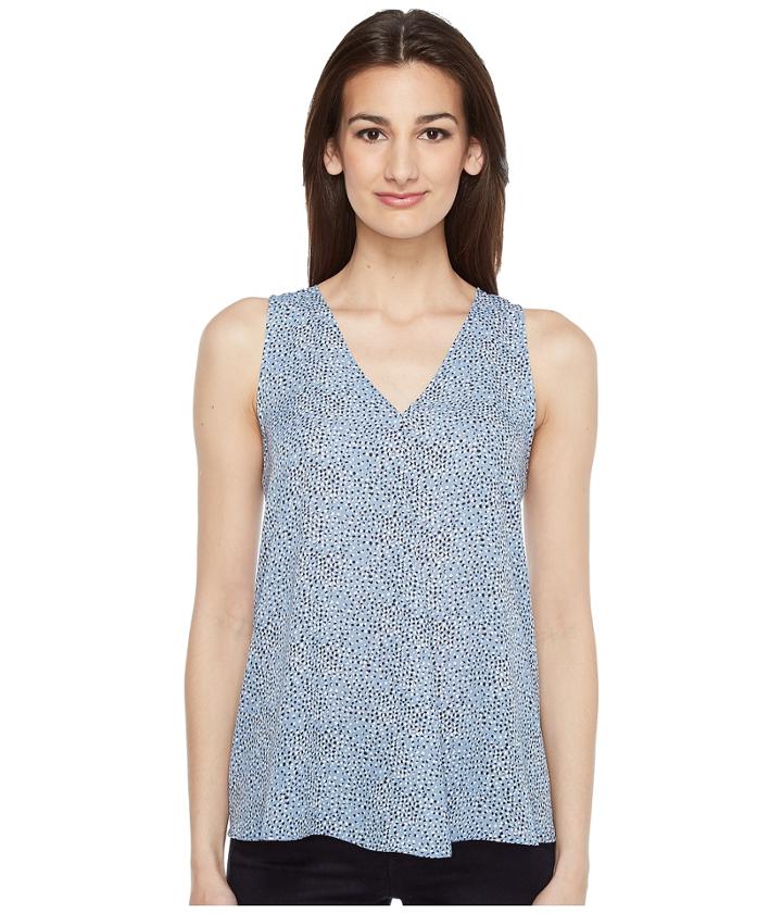 Vince Camuto - Sleeveless Delicate Pebbles Drape Front Blouse