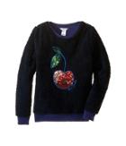 Little Marc Jacobs - Faux Fur With Sequined Cherry Pattern Sweatshirt