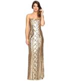 Adrianna Papell - Strapless Cable Sequin Gown