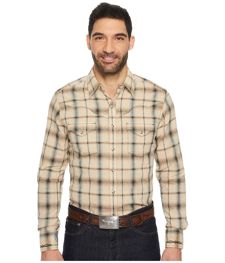 Wrangler - Long Sleeve Retro Snap Dobby