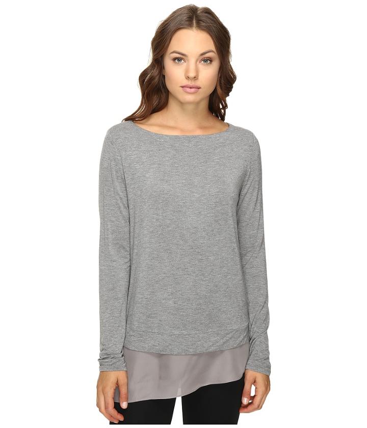 Heather - Silk Hem Pullover