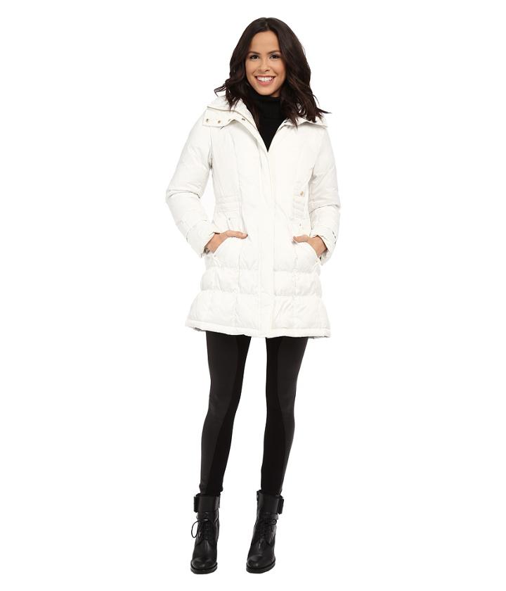 Cole Haan - Down Coat With Cinch Bottom And Large Collar