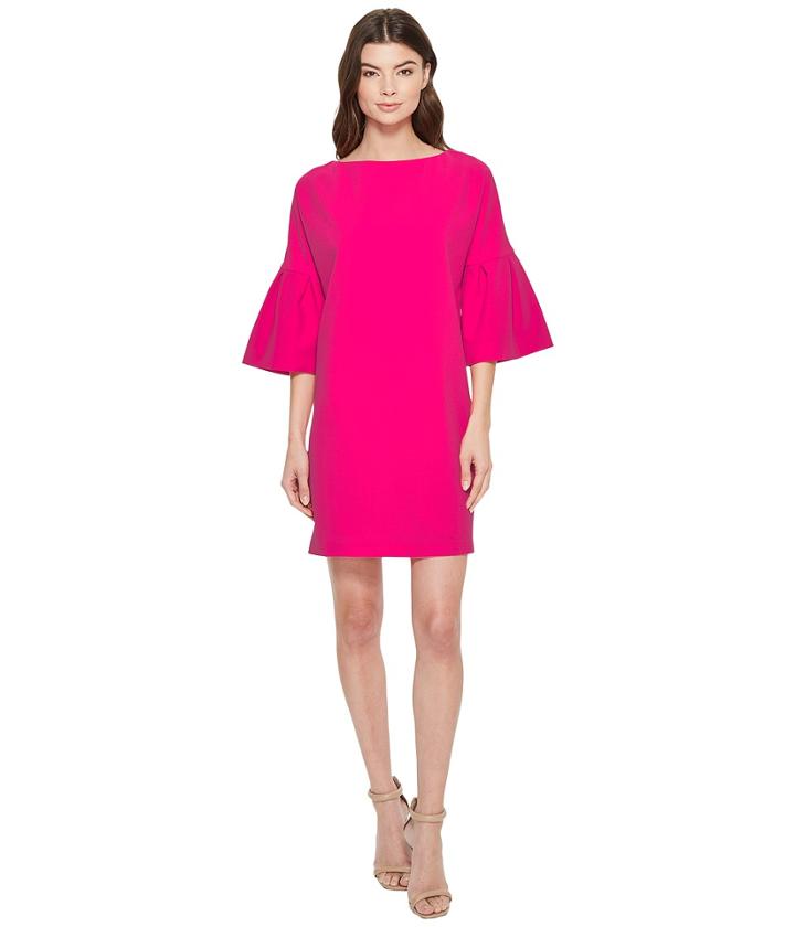 Badgley Mischka - Pebble Crepe Bell Sleeve Day To Evening Dress