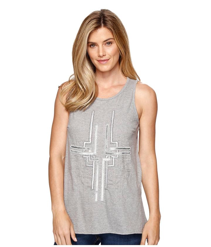 Dylan By True Grit - Mosaic Sequins Stitched And Beaded Tank Top