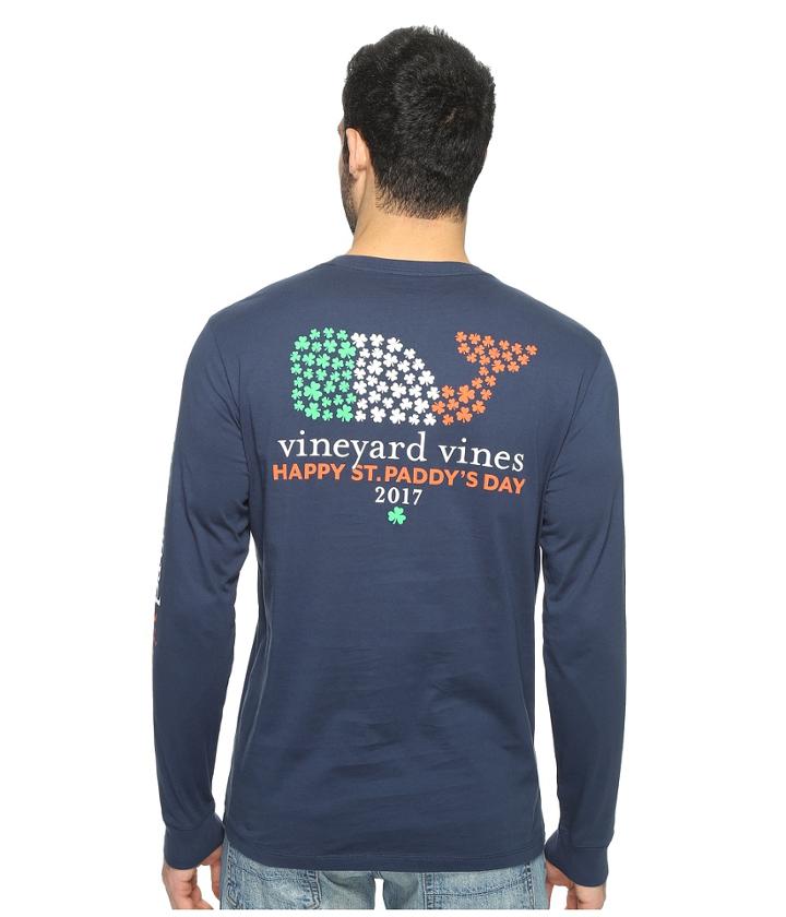 Vineyard Vines - Long Sleeve St. Patrick's Day Pocket Tee