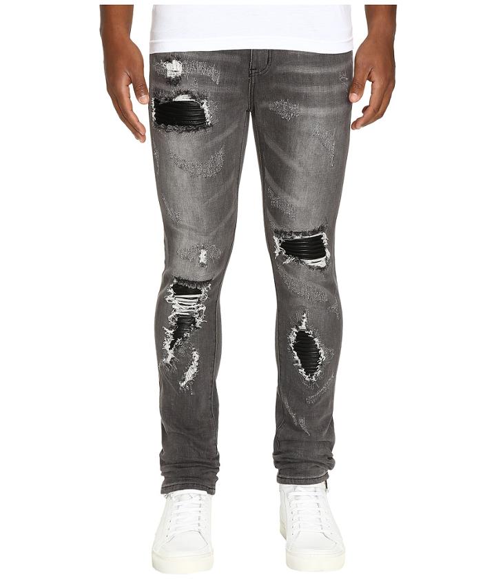 God's Masterful Children - Amadeo Ripped Leather Jeans