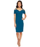 Adrianna Papell - Knit Crepe Cold Shoulder Sheath Dress
