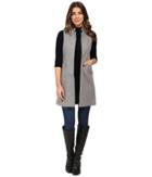 Calvin Klein - Faux Wool Vest W/ Zips