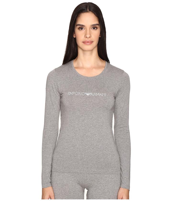 Emporio Armani - Visibility Stretch Cotton Long Sleeve T-shirt