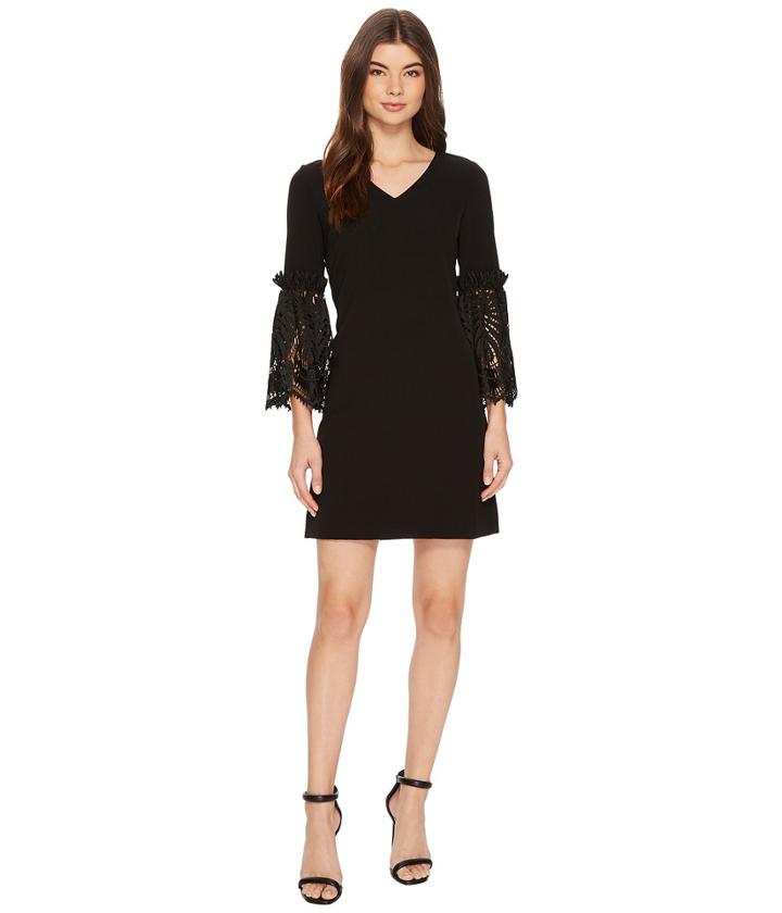 Tahari By Asl - Lace Bell Sleeve Shift