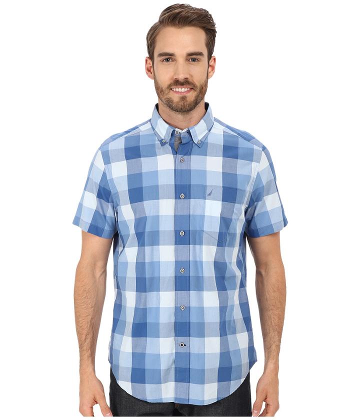 Nautica - Short Sleeve Buffalo Plaid With Pocket