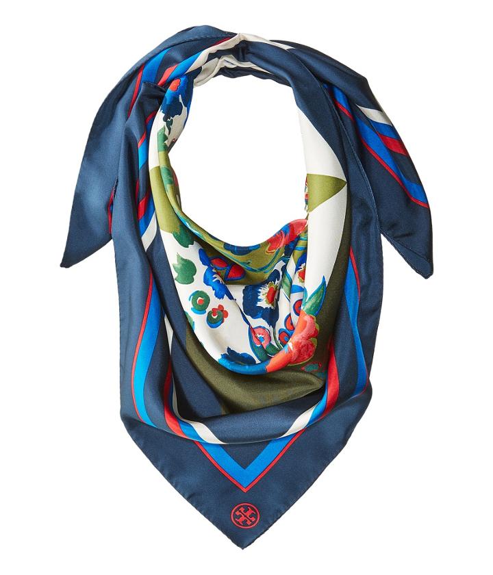 Tory Burch - Pansy Bouquet Silk Square Scarf