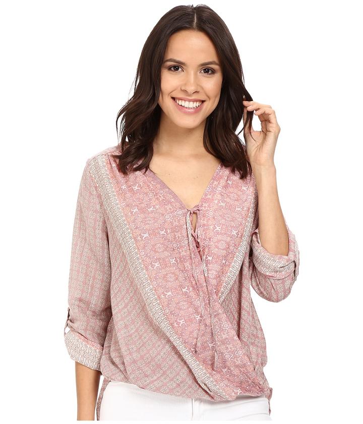 Bobeau - Remi Long Sleeve Surplice W/ Tie