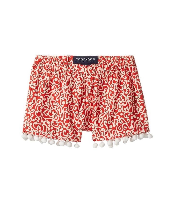 Toobydoo - Red White Pom Pom Shorts