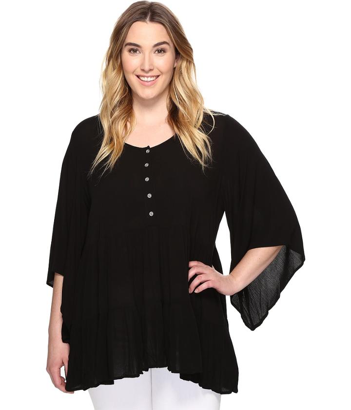 Karen Kane Plus - Plus Size Tiered Ruffle Top